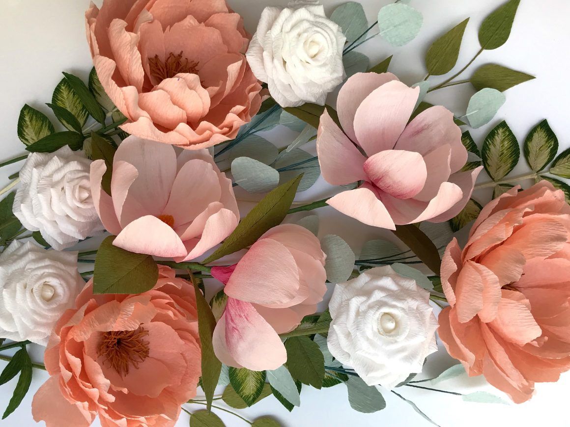 flores de papel crepe