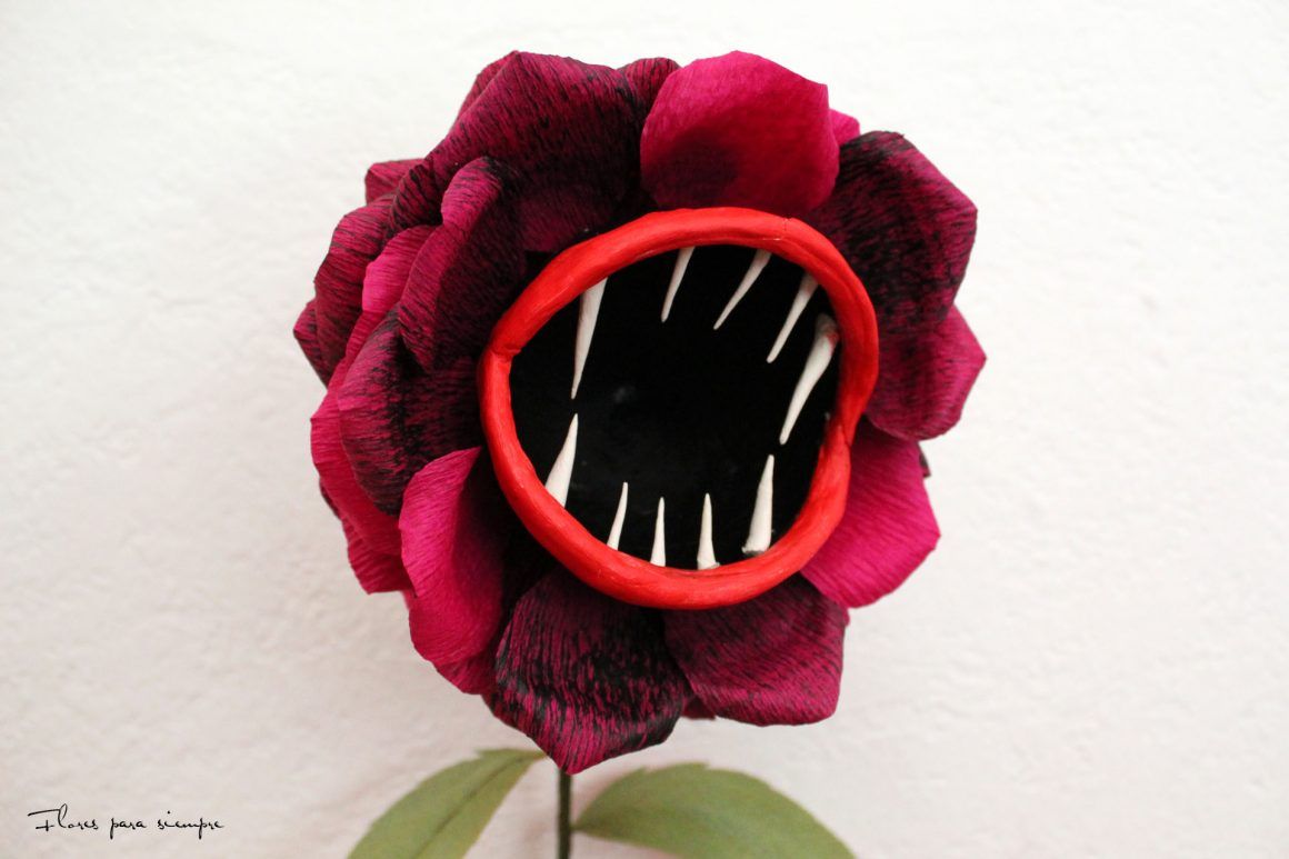 Flor de papel para halloween