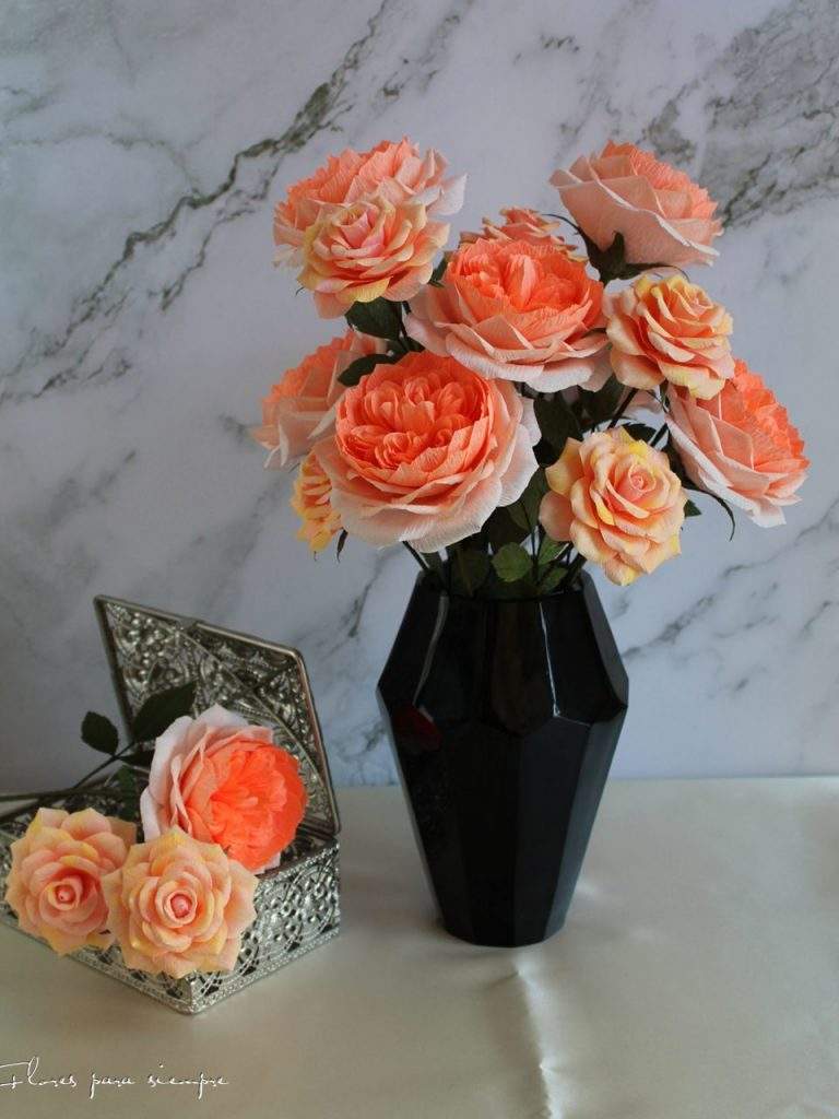 razones para comprar flores de papel, flores para siempre, flores de papel crepe, ramos de papel, ramos de novia de papel,