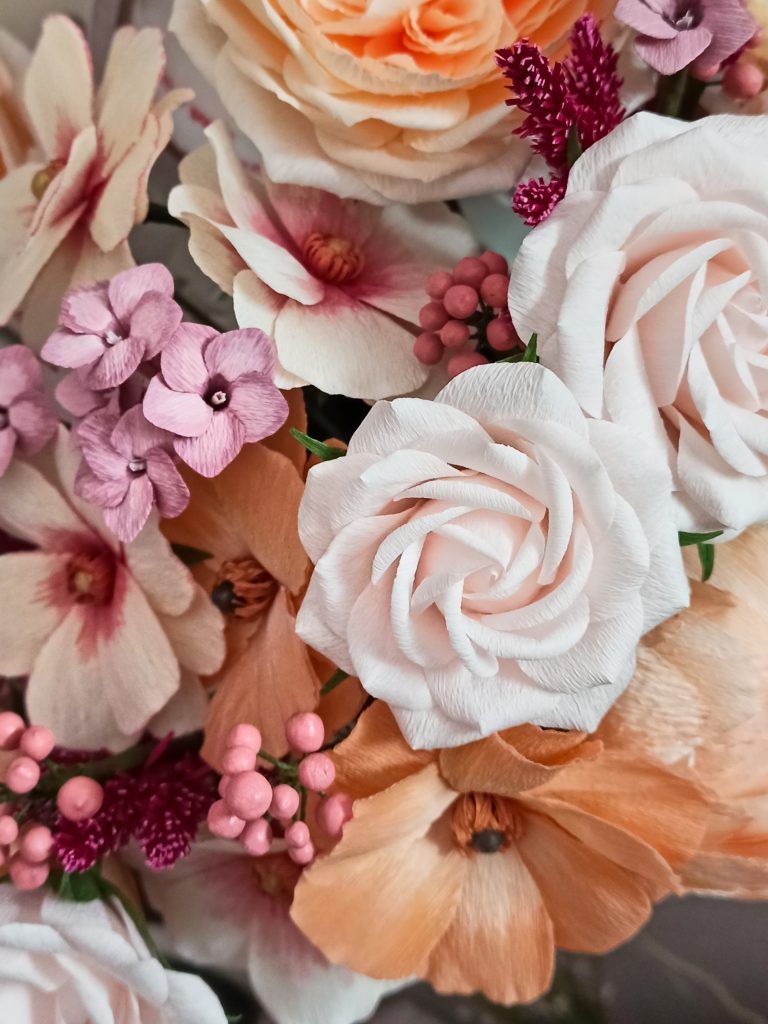 porqué elegir flores de papel, flores para siempre, flores de papel crepe, ramos de papel, ramos de novia de papel,