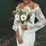 ramo de novia de tallo largo