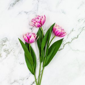 Tulipanes dobles de papel columbus
