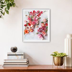 Fall printable wall art, fall wall art 8x10, fall flowers printable, wall art burgundy, floral illustration print, printable fine art