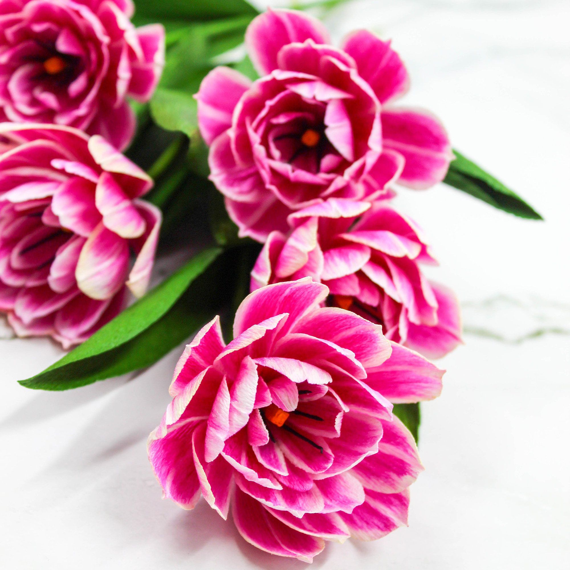 Tulipanes dobles de papel columbus - Imagen 5