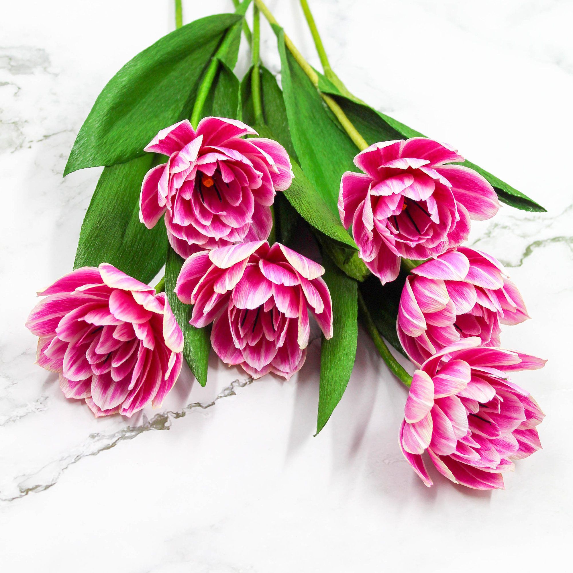 Tulipanes dobles de papel columbus - Imagen 6