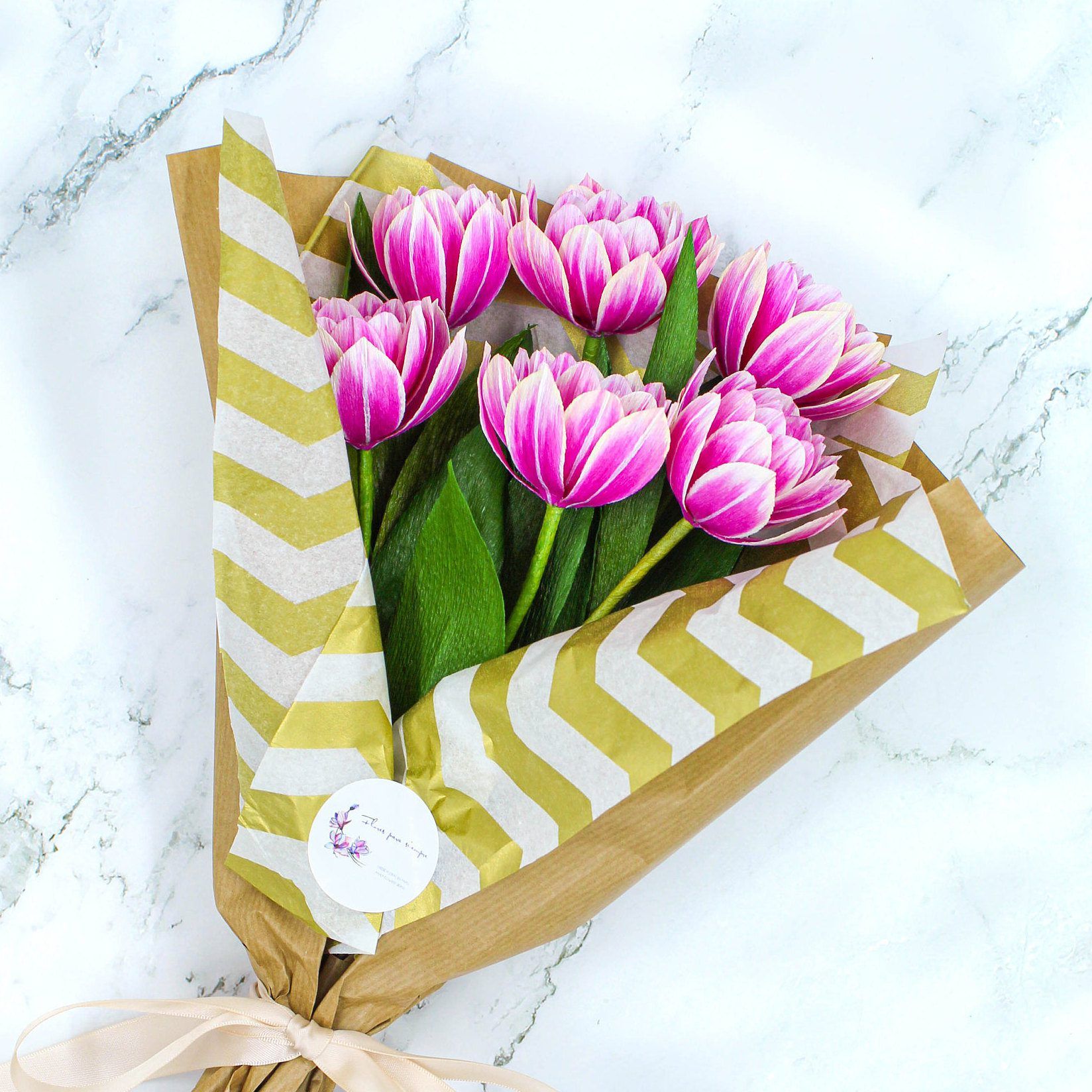 Tulipanes dobles de papel columbus - Imagen 7