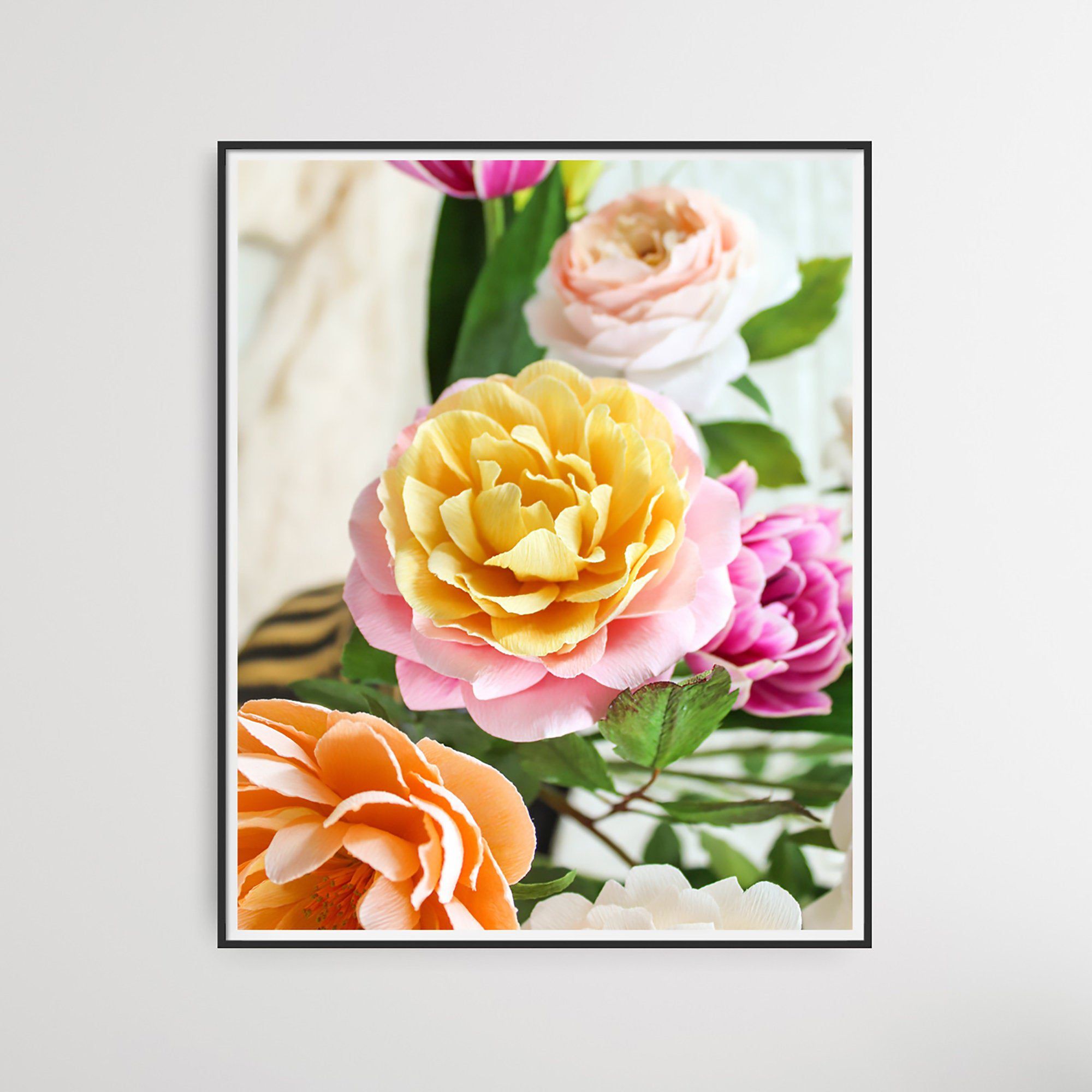 Set de 3 ilustraciones florales, set de cuadros con flores, láminas decorativas flores, láminas decorativas plantas, set de laminas salon - Imagen 3