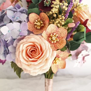 flores de papel para ramo de novia