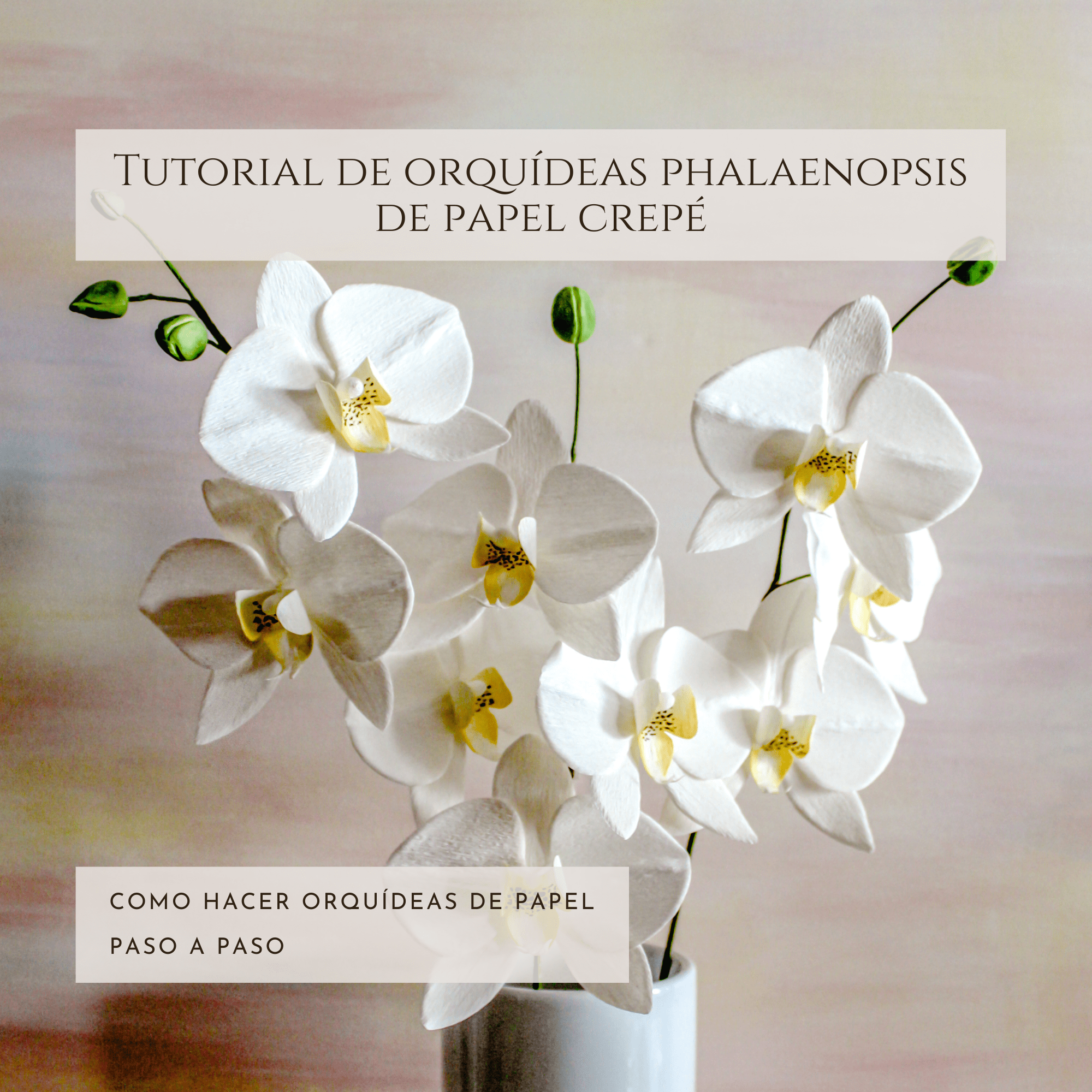 tutorial orquídeas papel crepé