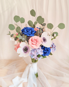 ramo de novia de papel artesanal