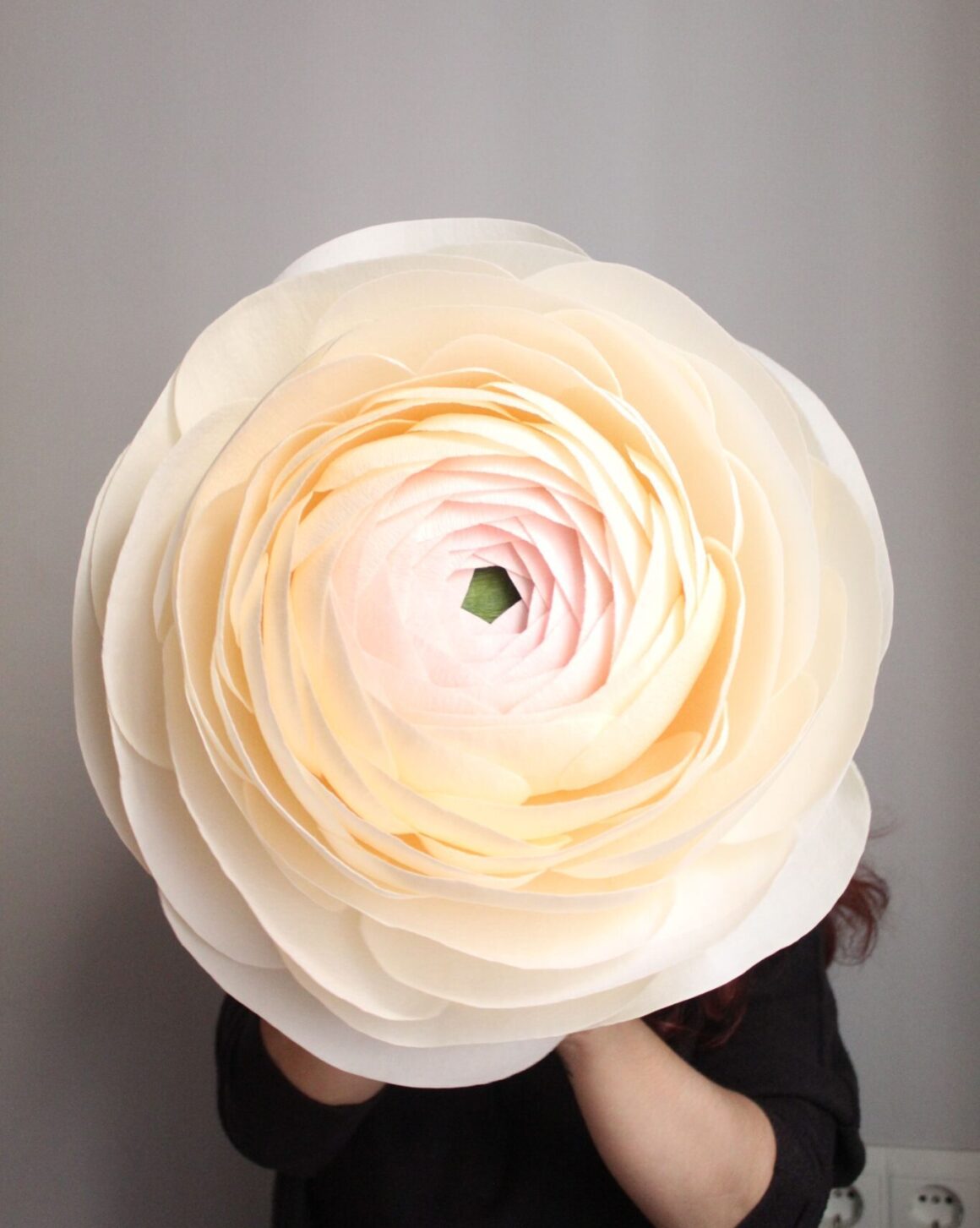 Flores de papel de gran formato
