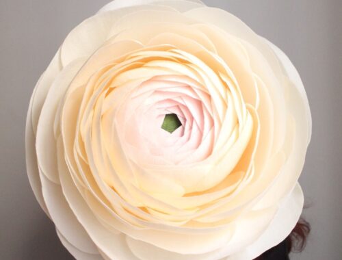 Flores de papel de gran formato