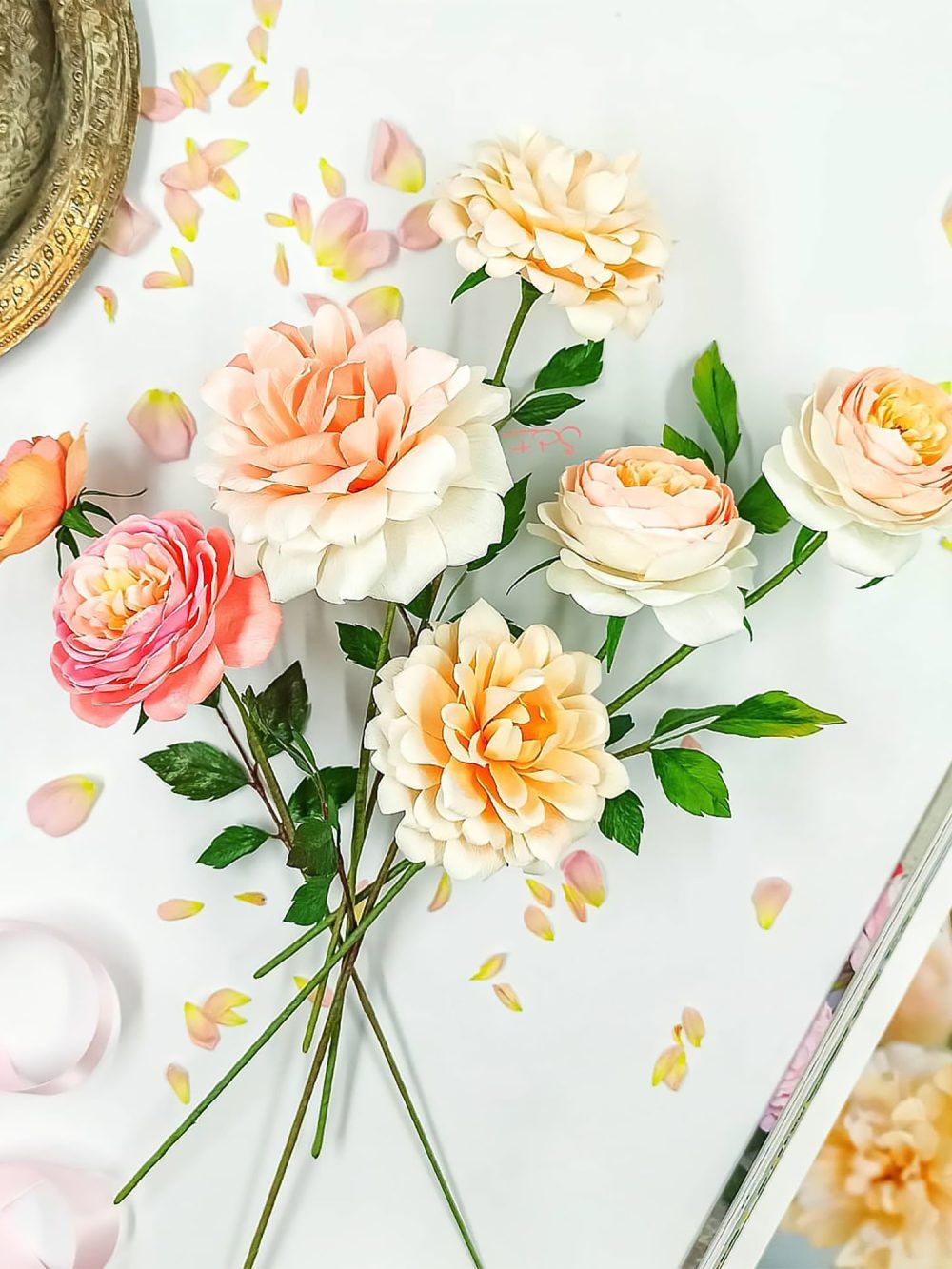 handmade-crepe-paper-english-roses-bouquet